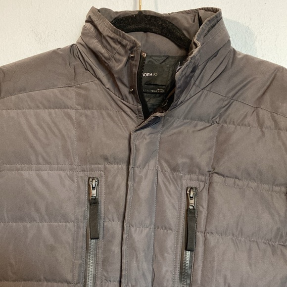 Isaora io Mens Size S Grey Puffer Winter Coat Genuine Down Feathers *FLAWED* - Picture 2 of 16
